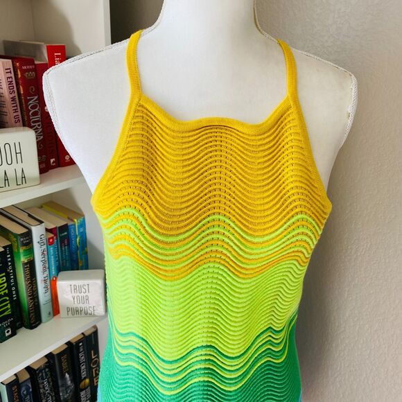 TORN by Ronny Kobo Scuffed Lemon Hope Knit Mini Dress Size M - Picture 4 of 10